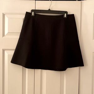 J. Crew fit & flare black crepe mini skirt size 8